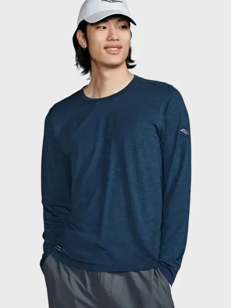 Лонгслив Saucony синий