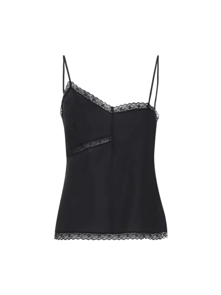 Maison Margiela bluzka jedwabna gładka czarny