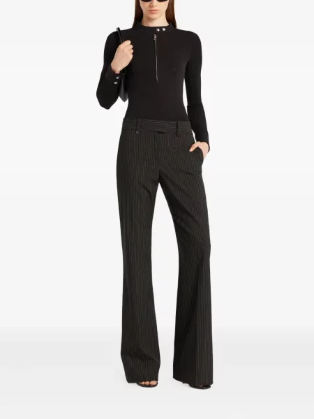 Pantaloni Courreges cu dungi negru