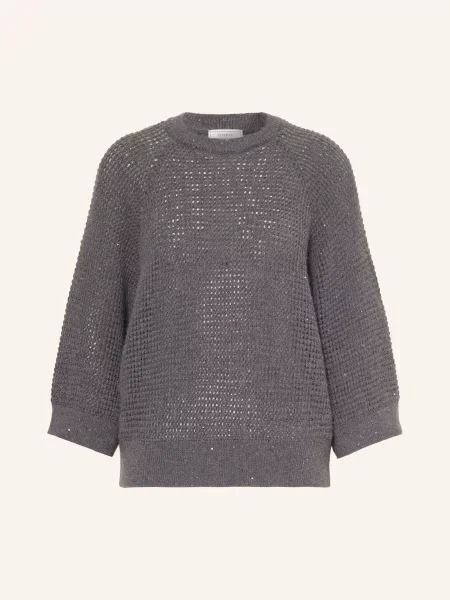 Peserico Sweter Z Cekinami grau