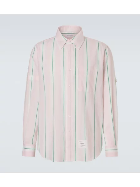 Pruhovaná košile Thom Browne růžová