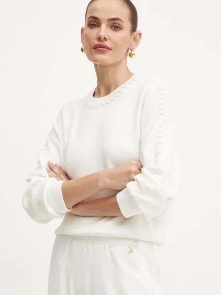 Sweter Patrizia Pepe ze spandexu biały