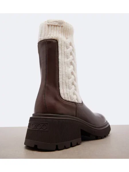 Cizme scurte Jimmy Choo din piele maro