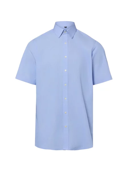 Finshley & Harding koszulka z krótkim rękawem Mężczyźni Modern Fit 38 niebieski