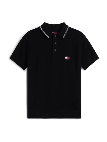 Tommy Jeans Pulover negru alb