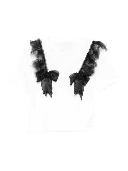 Koszulka Loulou z falbankami biała