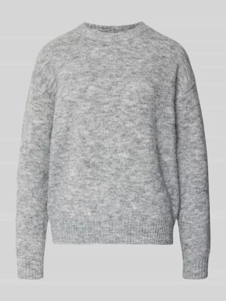 Sweter o kroju relaxed fit z dzianiny z dodatkiem wełny model ‘Novala’ Free/quent