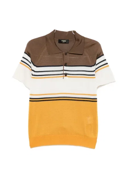 Tricou polo Fendi portocaliu