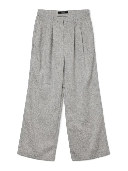 VERO MODA Hlače z naborki VMTAMMI pegasto bela