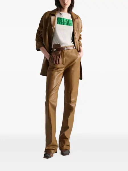 Pantaloni Dorothee Schumacher din piele maro