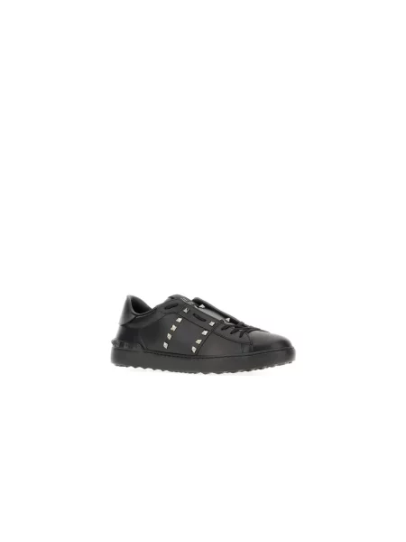 Sneakersy Valentino Garavani sznurowane skórzane czarne