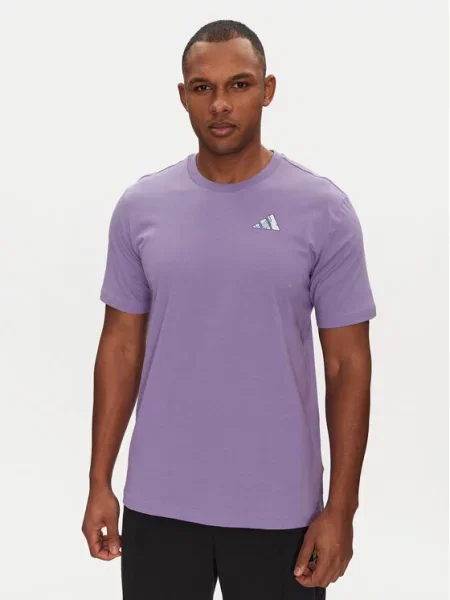 Adidas Majica Earth Day Graphic Regular Fit vijolična