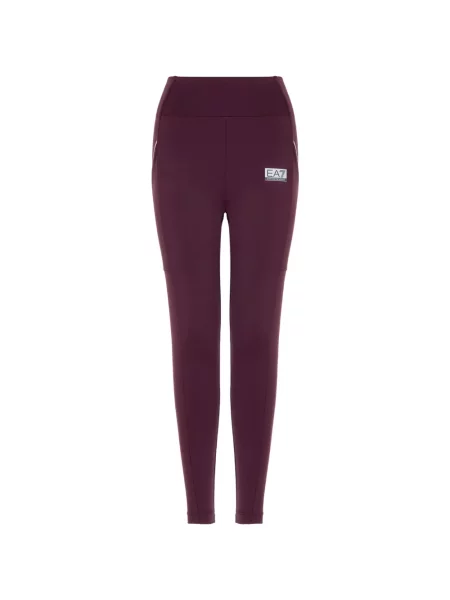 Leggings Ea7 Emporio Armani cu imagine roșu