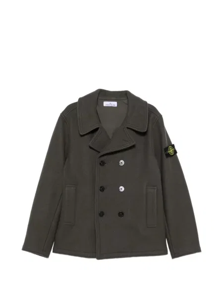 Jakna Stone Island kamenje na dvostruko kopčanje siva