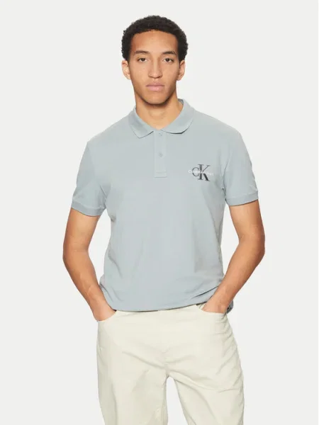 Calvin Klein Jeans Tricou polo Monologo albastru