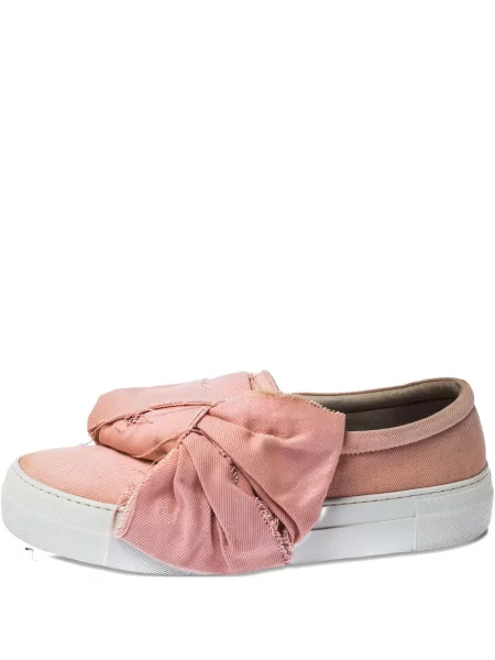 Plátěné tenisky Joshua Sanders s mašlí růžové
