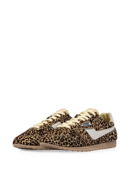 Sneakerși Autry cu imagine cu model leopard maro