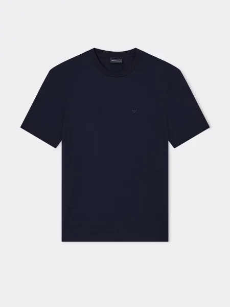 Футболка Emporio Armani из модала синяя
