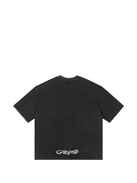 Tricou Godspeed cu imagine gri