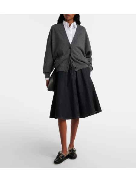 Cardigan Brunello Cucinelli din cașmir maro