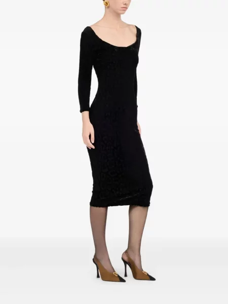 Rochie Roberto Cavalli de catifea de costum negru