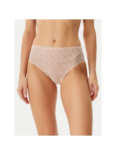 Chantelle Klasične spodnje hlačke z visokim pasom Soft Stretch bež