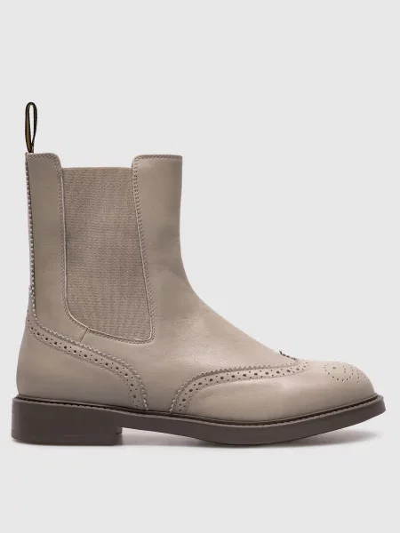 Шкіряні челсі з перфорацією Doucal's сірі