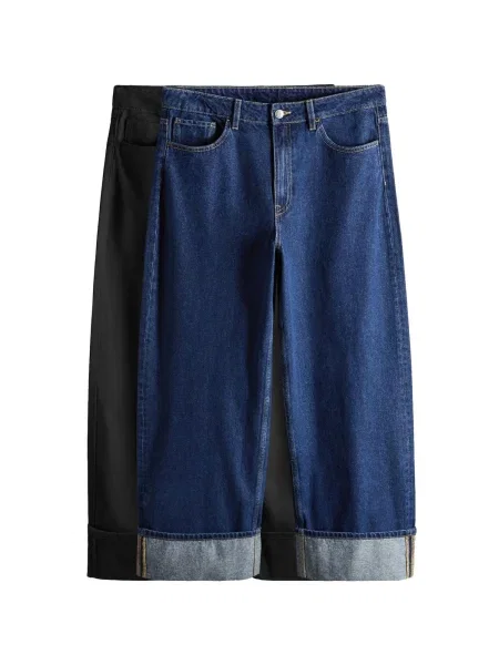 The Set Džíny modrá džínovina černá