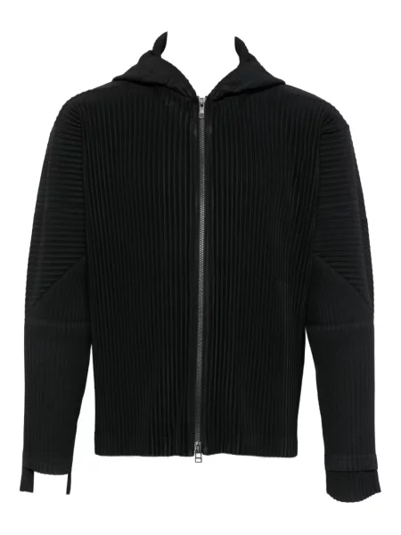 Plisovaná mikina s kapucí Homme Plissé Issey Miyake černá