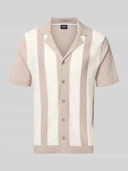 Koszula casualowa o kroju regular fit z kołnierzykiem typu kent model Galvo' Joop! Collection beżowa