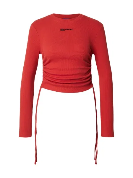 Majica z dolgimi rokavi Karl Lagerfeld Jeans rdeča