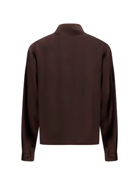 Lung top Tom Ford de mătase maro