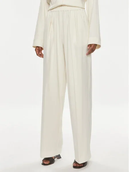 Samsoe Samsoe pantaloni femei lat high waist negru