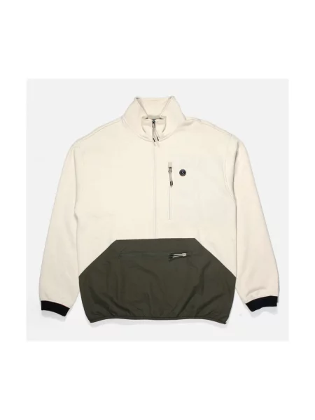 Hanorac crewneck Salty Crew din fleece bej