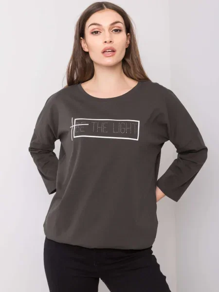 Bluză Relevance cu aplicații kaki