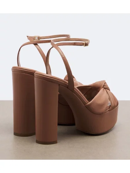 Sandale Aquazzura din piele cu platformă roz
