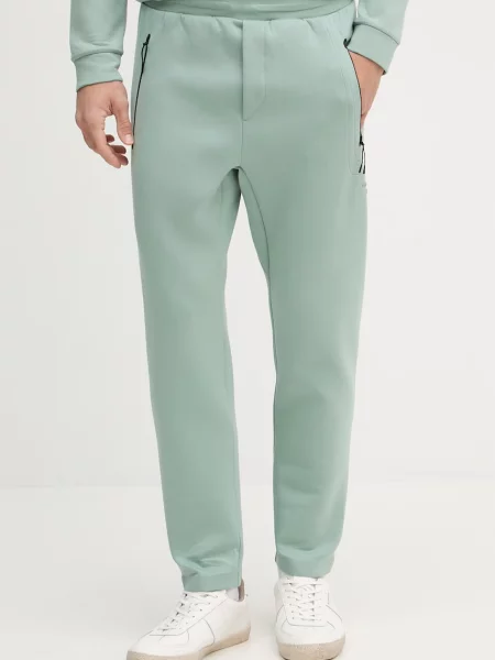 BOSS Green pantaloni de trening bărbați BOSS X PORSCHE verde