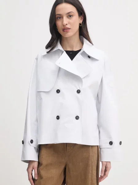 Save The Duck krótki trencz GARBO biały