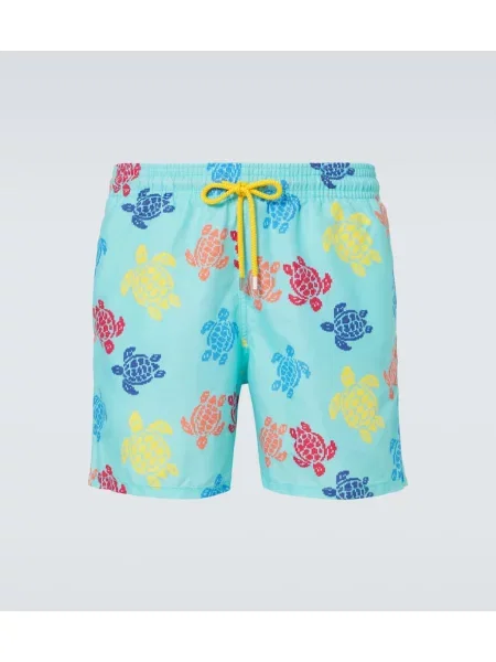 Plavalne hlačke Vilebrequin s potiskom modra
