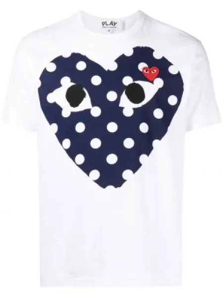 Raštuotas marškinėliai Comme Des Garçons Play balta