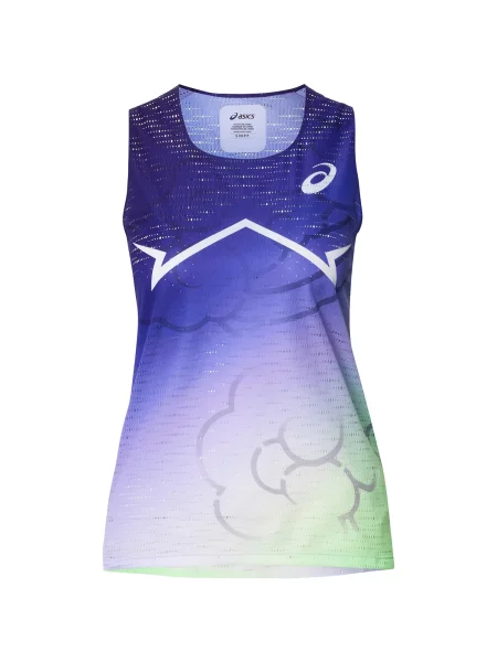 ASICS Sport top METASPEED indigo / verde deschis / mov prună alb
