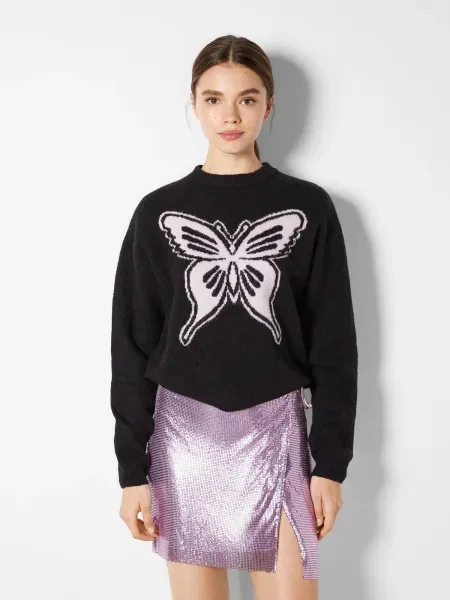 Bershka Fustă mov orhidee