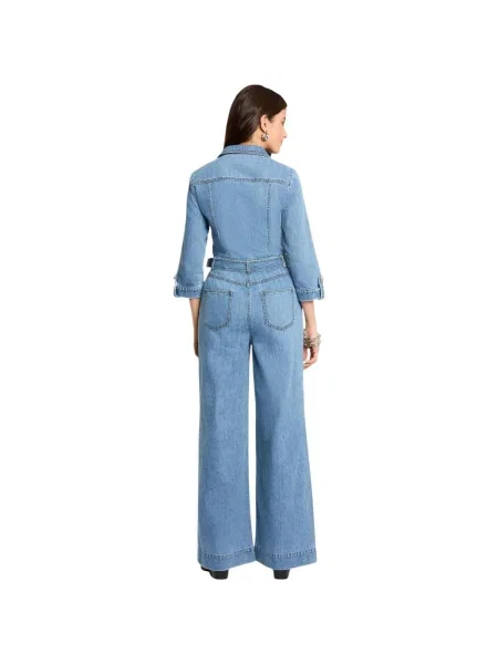 Morgan Kezeslábas Wide Leg kék