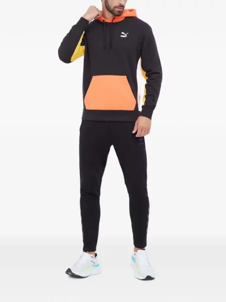 Hanorac cu glugă Puma cu imagine negru