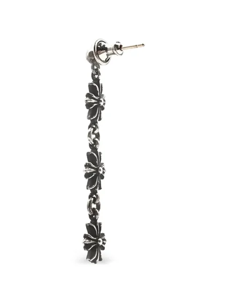 Обеци Chrome Hearts със сърца сребристо