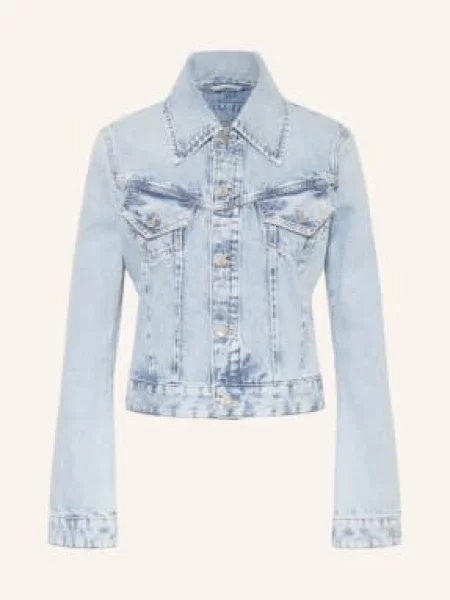Boss Džínová Bunda Trucker open blue modrá