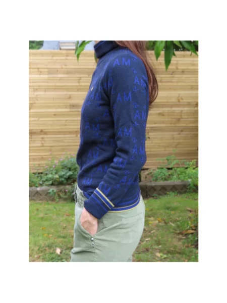 Sweter z golfem Aeronautica Militare do golfa niebieski