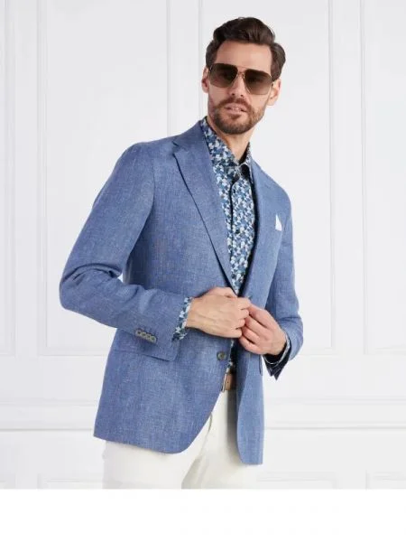 Oscar Jacobson Sacou Fogerty Blazer | cu adaos de in albastru