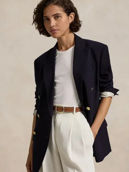 Marynarka Polo Ralph Lauren wełniana niebieska