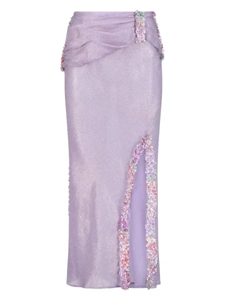 Fusta maxi Sana Osmani cu model floral violet